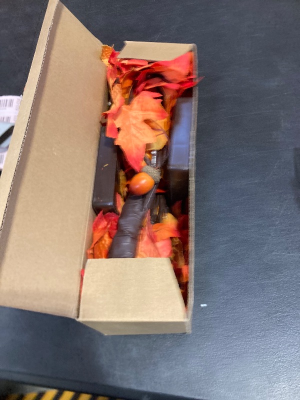 Photo 1 of 2Pack Artificial Fall Lighted Maple Tree - 1.5FT 36 LED Thanksgiving Decor Lights, Battery Operated Tabletop Lamp with 6 Acorns, 6-Hours Timer, for Wedding Party Indoor Outdoor Autumn Decor…