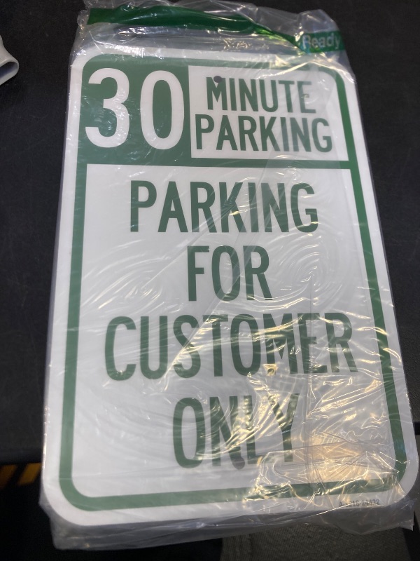 Photo 1 of 30 Minutes Parking - Parking for Customers Only | 12" X 18" Heavy-Gauge Aluminum Rust Proof Parking Sign | Protect Your Business & Municipality | Made in The USA