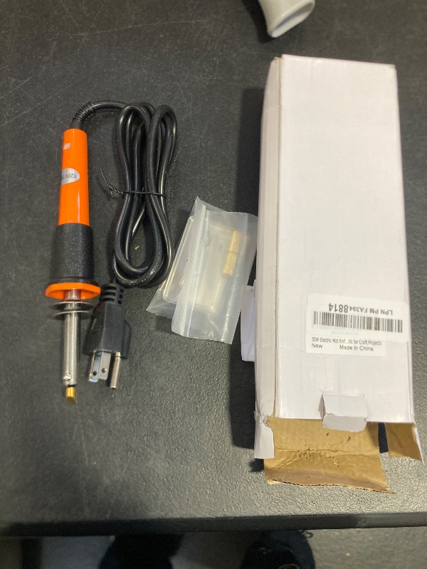 Photo 1 of 30W Electric Hot Knife Cutting Tool – Fast Heating Plastic Cutter Tool for Foam, Resin, Mesh | Includes 10 Blades, 2 Blade Holders, 1 Wood Burning Tip & Stand | Hobby Gift for Makers & Craft Projects