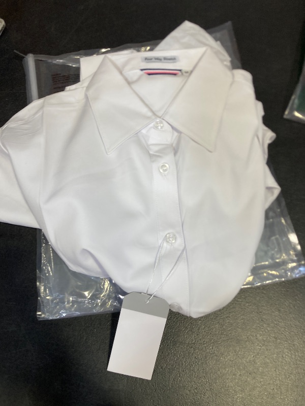 Photo 1 of Alex Vando Womens Dress Shirts Wrinkle Free Regular Fit Long Sleeve Stretch Work Shirt,Solid White,M