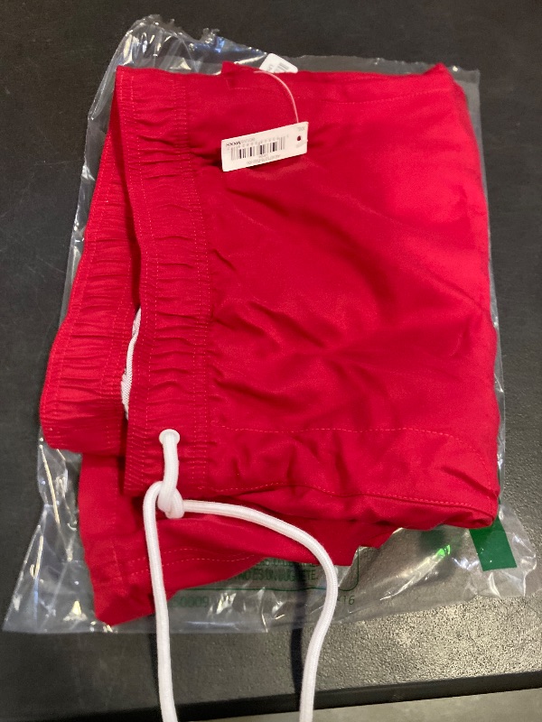 Photo 1 of Amazon Essentials Men's 7" Swim Trunks with Mesh Lining, Pockets, Drawstring Closure, Red, XX-Large