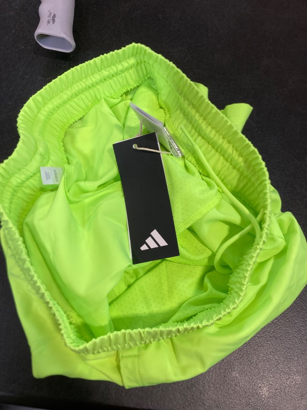 Photo 1 of adidas Boys Club Tennis 3-Stripes Shorts, Lucid Lemon, X-Large