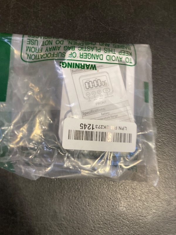 Photo 1 of Digital Kitchen Timer Magnetic Loud Alarm, Large LCD Screen Silent/Beeping Multi-Function for Teachers Classroom Kids, Black