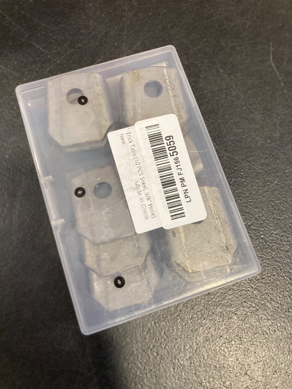 Photo 1 of 10 PCS Trick Tabs, Weld Tabs 3/8" Hole,1-3/4" Length & Width, Trick Tabs, Shock Tabs, Steel Universal Weld On Tab Axle for Shock Mounts, Trailers & Roll Cages