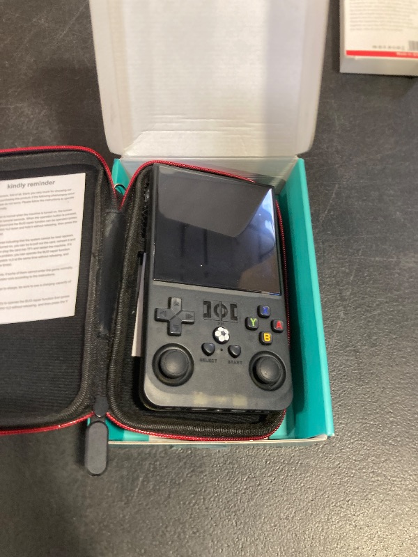 Photo 1 of 2025 New R36Max Handheld Game Console Portable Mini Retro Game Console 4.0" IPS Video Game Console Built-in 64GB TF Card Pre-Installed Over 18,000 Retro Games, 4000mAh Battery (Black-MAX)