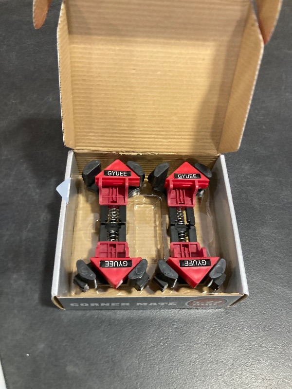 Photo 1 of 90 Degree Angle Clamps, Woodworking Corner Clip, Right Angle Clip Fixer, Set of 4 Clamp Tool with Adjustable Hand Tools (red4)