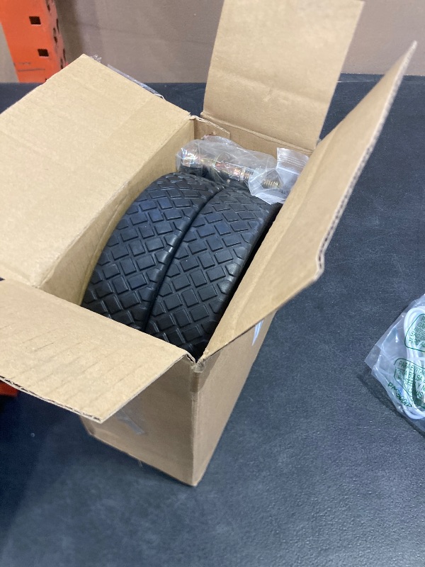 Photo 1 of 8 Inch Lawn Mower Wheels 2-Pack with Bolt and Lock Nut Kit, 8 Inch Plastic Replacement wheels for Standard Push Mowers Carts Generators Garden Tillers