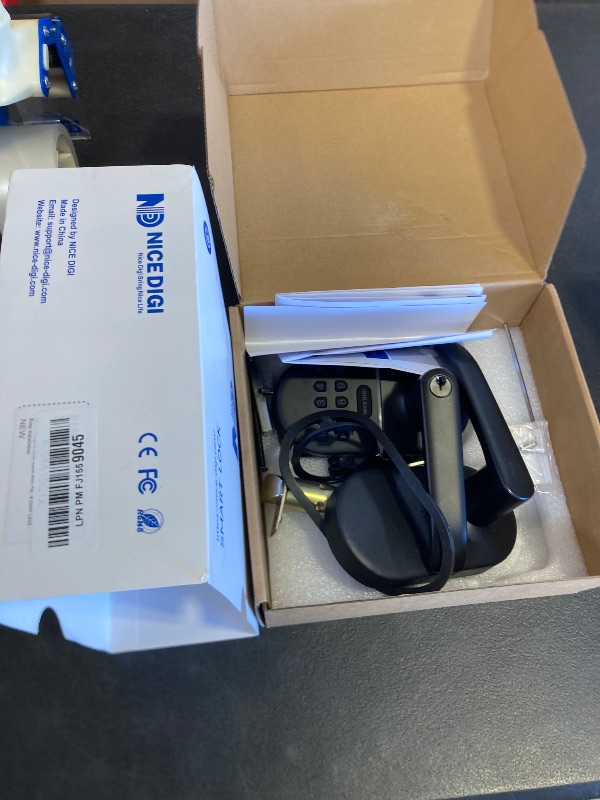 Photo 1 of Smart Keypad Door Lock with Handle: NICE DIGI Keyless Entry Digital Lock for Front/Interior Door, Electronic Code Knob, Easy Installation