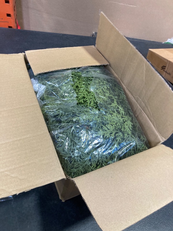 Photo 1 of 6 Ft Christmas Cedar Garland, Realistic Faux Pine Garlands, Green Artificial Greenery Garland for Winter Home, Mantle, Fireplace, Indoor, Outdoor Christmas Decorations (1Pcs)