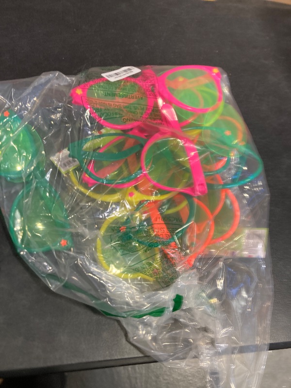 Photo 1 of Fun Express Jumbo Giant Sunglasses - Set of 12 Wacky Oversized Pairs - Novelty Clown Glasses and Photo Booth Party Props
