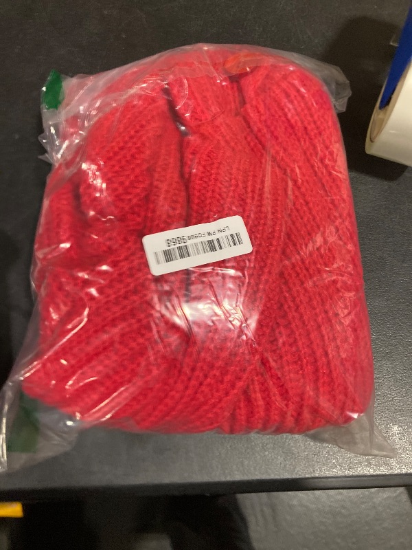 Photo 1 of Acmplla Cardigan Sweaters for Women Chunky Knit Cardigans Long Sleeve Button Sweater Jacket 2024 Fall Winter Red M