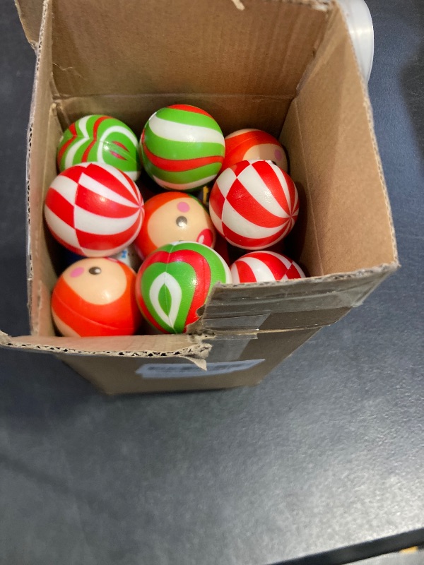 Photo 1 of 40 Pcs 16 Styles Christmas Stress Balls,1.6" Mini Relief Stress Ball,Funny Foam Squeeze Balls for Party Favors,Stocking Stuffers,Gifts,Goodie Bag Fillers