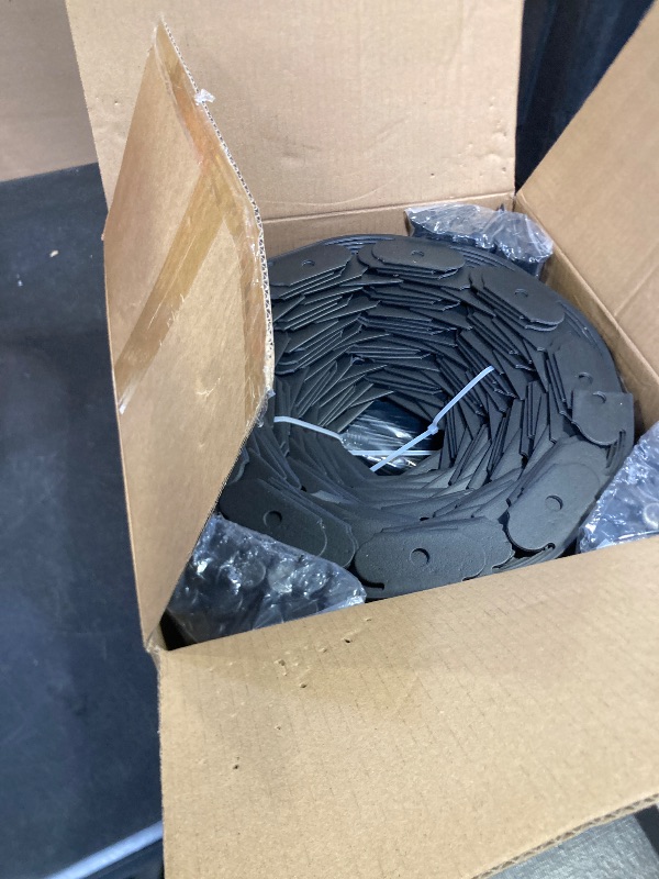 Photo 1 of 100ft,1.5in Tall Landscape Edging Kit with 150 Spikes, No-Dig Flexible Plastic Edge Border for Landscaping, Lawn, Garden, Flower Beds, Yard, Paver, Playground, Fence, Pathway, Black,3pack, 33ft Each