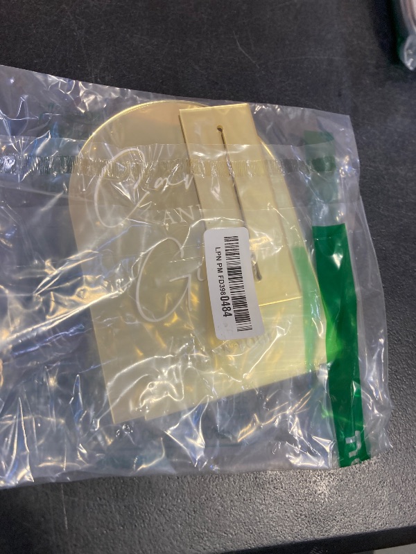 Photo 1 of Acrylic Cards and Gifts Sign with Stand- 5"x7" Gold Mirror Arched Wedding Sign and Base,1/8" Thick | Modern Calligraphy White Lettering Arch Acrylic Sign for Wedding Reception & Party