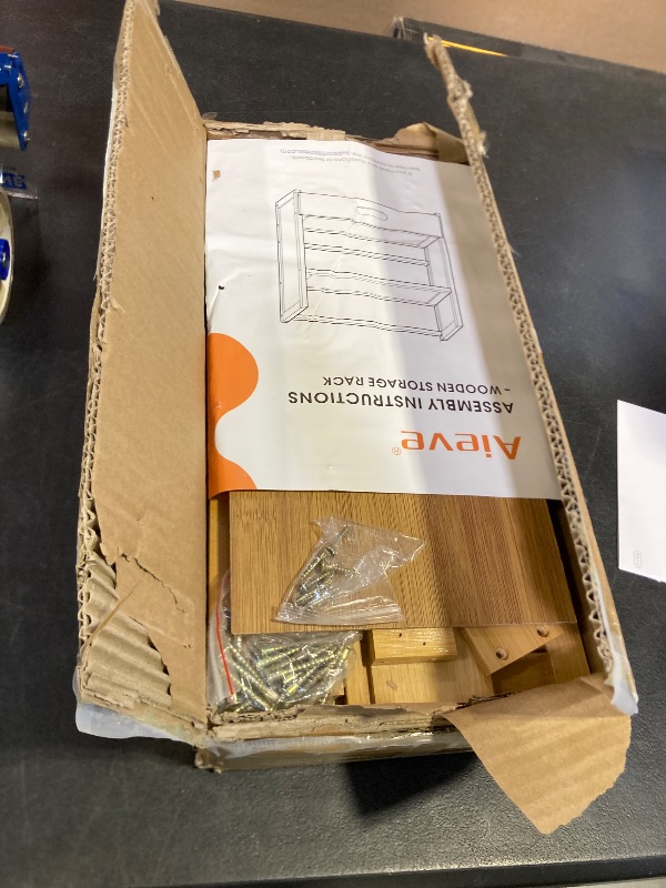 Photo 1 of AIEVE Matcha Station Organizer, 2-Tier Bamboo Shelf with Hidden Drawer, Coffee Station Organizer Mug Holder Shelf for Matcha Whisk Set Bowl Cup Scoop Sifter