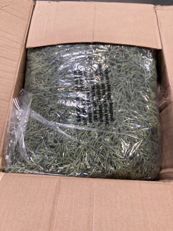 Photo 1 of 9 Ft Christmas Cedar Garland, Realistic Faux Pine Garlands, Green Artificial Greenery Garland for Winter Home, Mantle, Fireplace, Indoor, Outdoor Christmas Decorations (1Pcs)