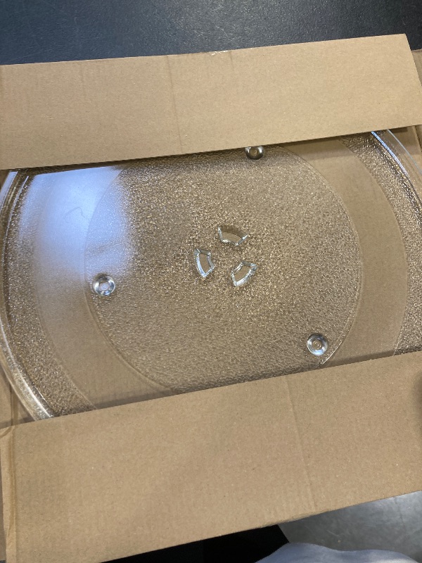 Photo 1 of 13.5" Microwave Glass Turntable Plate Compatible with 5304509621 Frigidaire microwave plate WB39X10032 GE microwave plate replacement JVM3106 WB49X10002 13 1/2" Samsung Microwave Plate DE74-20016A