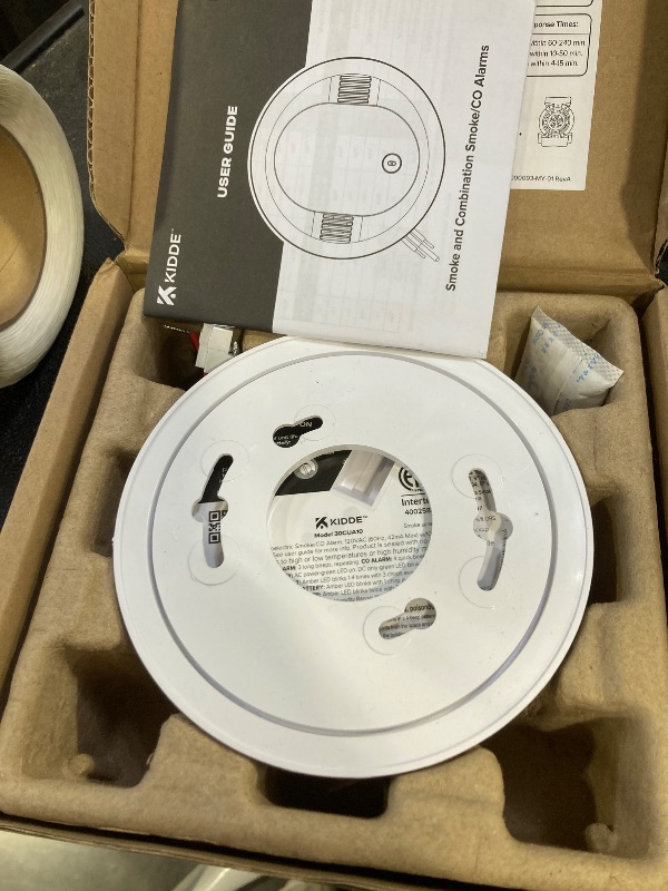Photo 1 of Kidde Hardwired Smoke & Carbon Monoxide Detector, 10-Year Battery Backup, Interconnectable LED Warning Light Indicators, 30CUA10