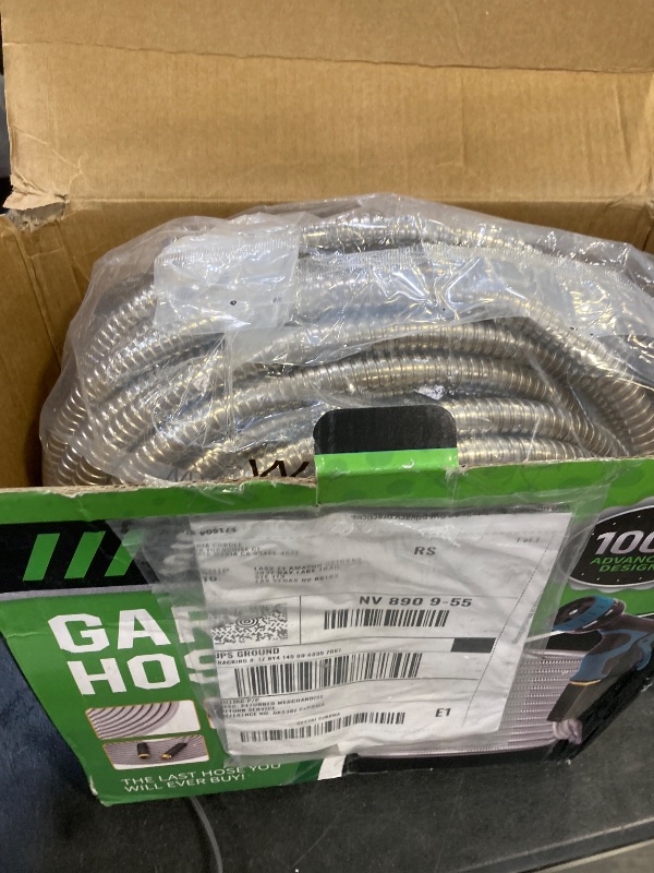 Photo 1 of Advinski Garden Hose 100FT, Water Hose with 10 Function Nozzle, Garden Hose Metal with Leak-proof Connectors, No-Kink, Lightweight, Puncture-proof, Pet-proof, Sturdy, 550PSI, Hose for Outdoor, Yard