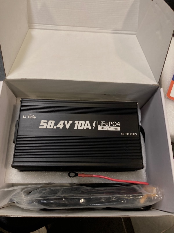 Photo 1 of 48V 20A LiFePO4 Battery Charger 58.4V Lithium Battery Smart Charger with Anderson Connector and Anderson to M8 Adapter Cable,for Lithium LiFePO4 Deep Cycle Rechargeable Batteries of Car Truck Boat RV