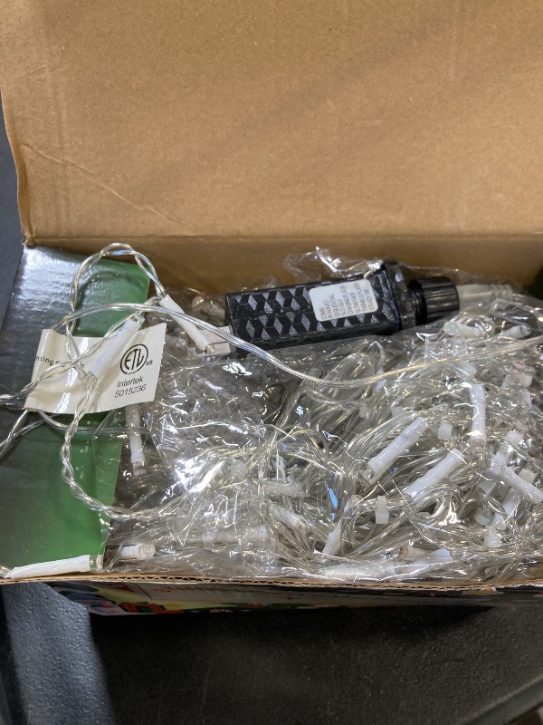 Photo 1 of 65 FT 640 LED Christmas Lights Outdoor Decorations Clear Wire String Lights Plug in 120 Drops 8 Modes Memory Timer Connectable Curtain Fairy Lights Waterproof for Holiday Wedding Party-Multicolored