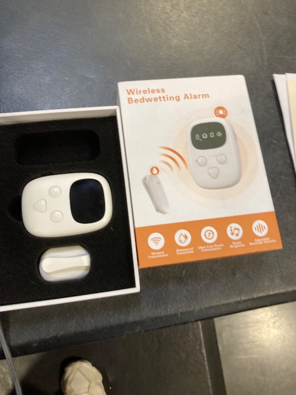 Photo 1 of 2025 New Wireless Bedwetting Alarm, Bed Wetting Alarm for Boys and Girls, Compact & Comfortable Wireless Sensor, 7 Melodies 3 Modes,Includes Progress Card and Stickers White