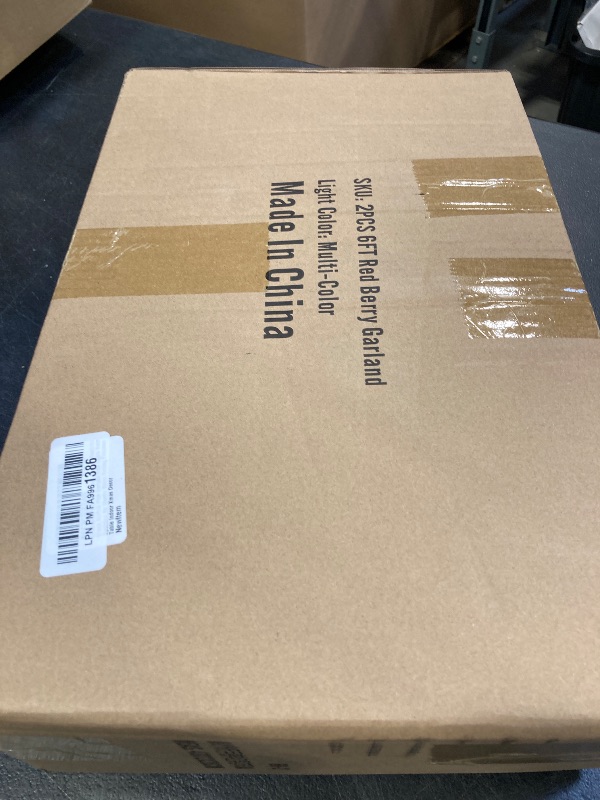 Photo 1 of 2PCS 6FT Prelit Christmas Garland, Realistic Green Norfolk Pine Garland with Lights Battery Operated for Mantle Stairs Railing Fireplace Table Indoor Xmas Décor