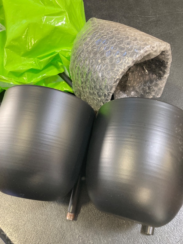 Photo 1 of 3 Tier Hanging Planters for Indoor & Outdoor, Stackable Black Metal Plant Hanger with 6 Inch Flower Pots, Oval Wall & Ceiling Plant Holder for Modern Home Décor, Balcony, Window, Patio (No Plants)