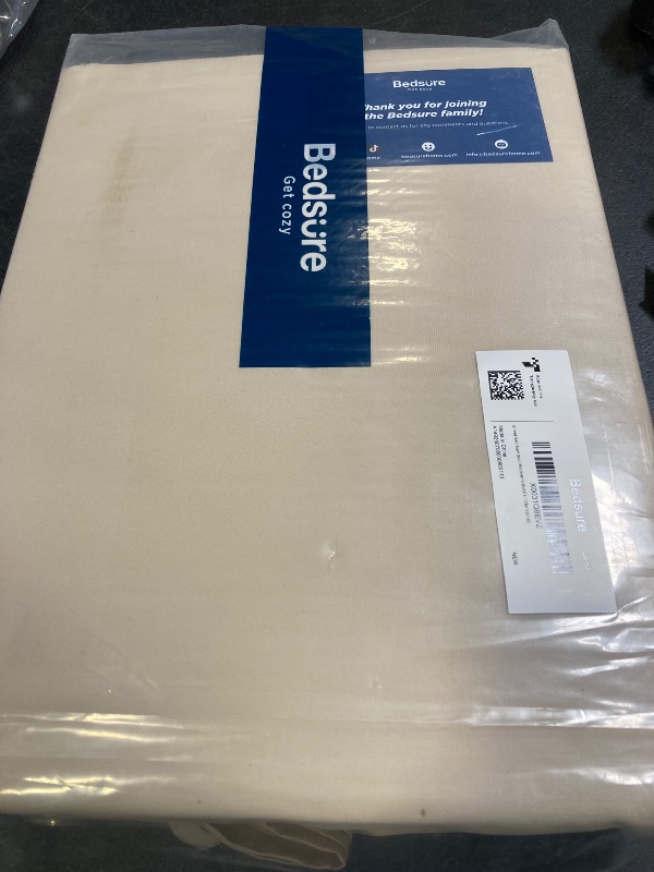 Photo 1 of Bedsure King Size Sheet Set, Cooling Sheets King, Rayon Derived from Bamboo, Deep Pocket Up to 16", Breathable & Soft Bed Sheets, Hotel Luxury Silky Bedding Sheets & Pillowcases, Beige