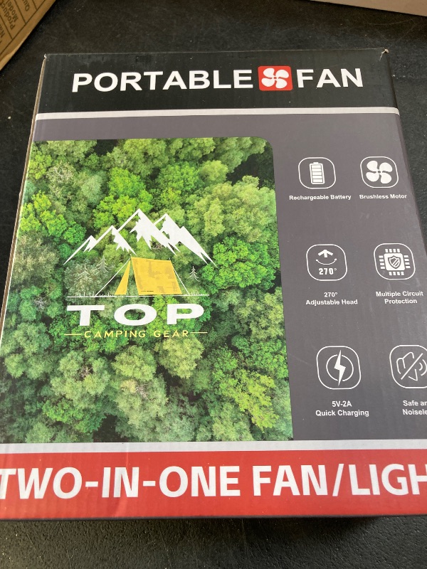 Photo 1 of 20000mAh Solar Fan with LED Lantern, 10W Solar Panel Rechargeable Battery Powered Camping Fan for Outside, 9 Inch Portable Battery Operated Hurricane Supplies for Picnic, Barbecue, Fishing, Travel