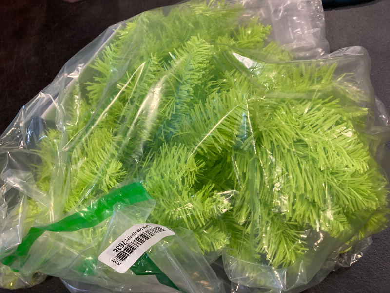 Photo 1 of 3FT Christmas Tree with Lights, 40 Led Battery Operated Power Bendable Mini Whimsical Lime Green Light Up Remote Control Timer Curved Unique Artificial Xmas Decorations Small Fake Pine Tree Décor