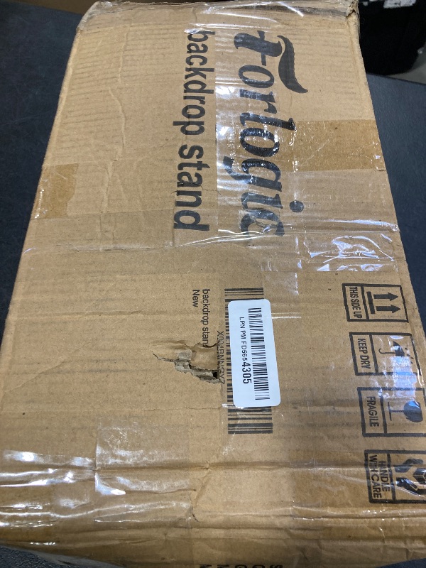 Photo 1 of **INCOMPLETE** Backdrop Stand 10×8ft (W×H) Adjustable Backdrop Support Ground Kit Photography Photo Shoot Backdrop Stand for Parties with Sandbags, Spring Clips, Carrying Bag