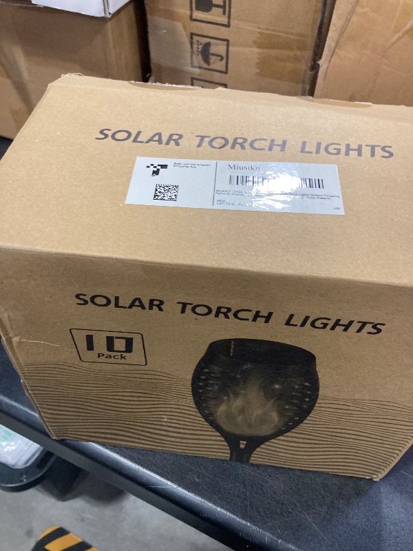 Photo 1 of 10Pack Solar Lights Outdoor, Solar Torch Lights Outdoor Flickering Flame for Christmas Decorations, Waterproof Garden Light Solar Powered , Torches Flame Light for Outside Yard Patio Lawn Garden Decor