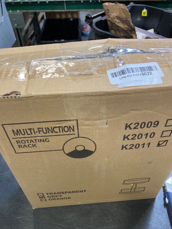 Photo 1 of 2 Tier Medicine Cabinet Organizer, Rotary Turntable Organizer for Medicine and Vitamin Bottles, Under Sink Organizer for Medicine, Bathroom Cabinet Storage, Tray has Removable Dividers, Easy Assembly