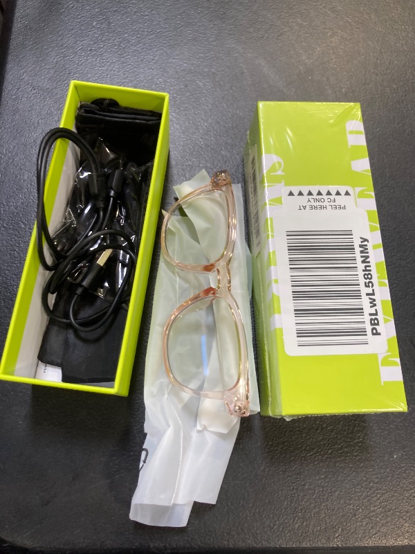 Photo 1 of AI Smart Glasses, Anti Blue Light Bluetooth Translation Glasses with 164 Hands-Free Calls & Audio Multifunctional Smart Sunglasses for Men Women Travel Trade Business (KL01-White-Color-Change-Lens)