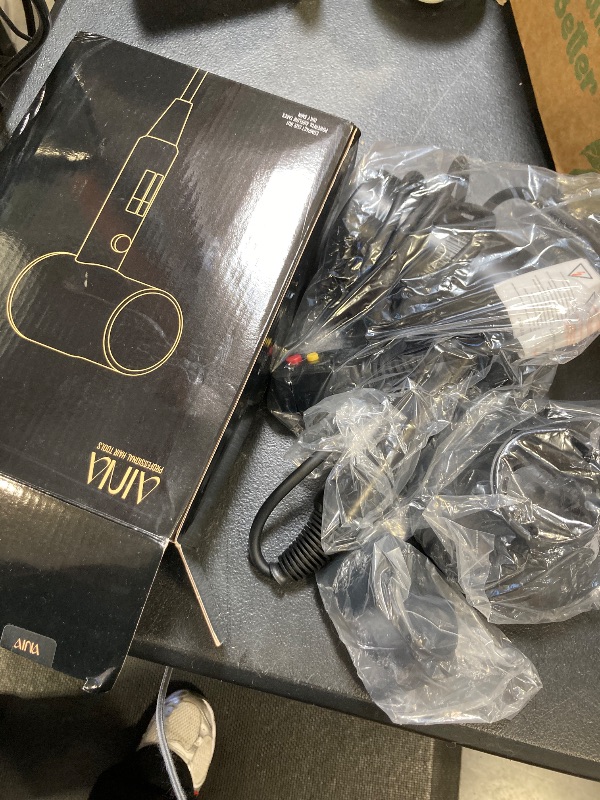 Photo 1 of AINA Hair Dryer with Diffuser, Blow Dryer for Women | Advanced Ionic Technology, Ceramic Coating | Cold Shot Features Turbo Heat for Fast Drying and Shine 110V/ALCI (Vader Black)