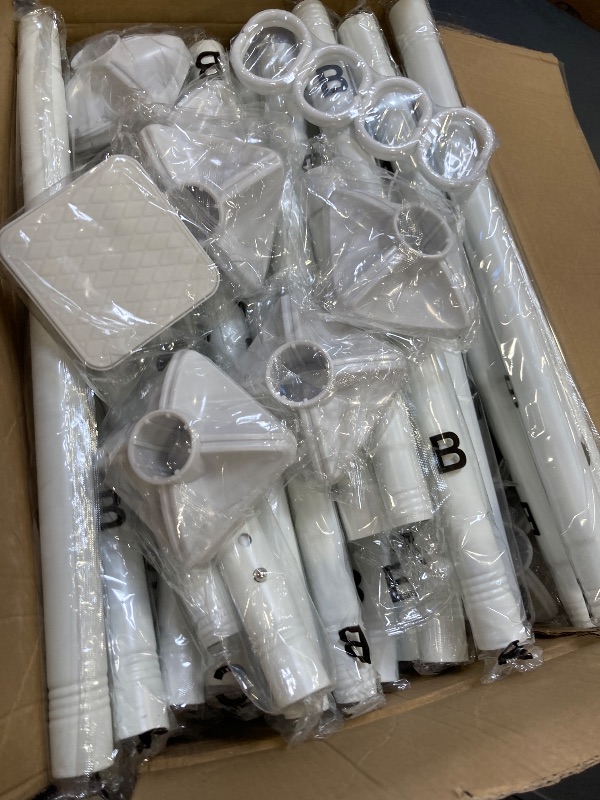 Photo 1 of BONPALLY Room Divider Curtain Rod for Wide Space Room Separation, 28-171inch(W) 4-10ft(H) Adjustable No Drilling Tension Curtain Rods, Heavy Duty Temporary Privacy Wall Divider, White