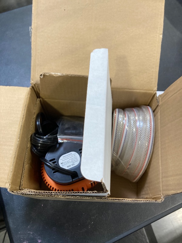 Photo 1 of AgiiMan Pool Cover Pump Above Ground - Submersible Swimming Sump Inground Pump, Water Removal with 16' Drainage Hose and 25 Feet Power Cord, 850 GPH, 3 Adapters