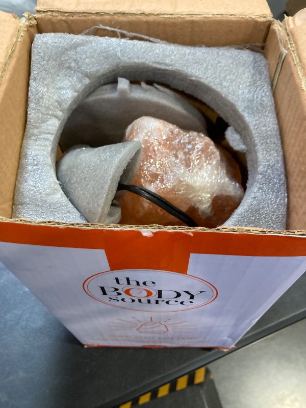 Photo 1 of 7 Inch Himalayan Salt Lamp with Dimmer Cord - Night Light Natural Crystal Rock Classic Wood Base Authentic from Pakistan