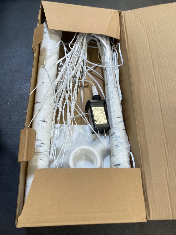 Photo 1 of 1-Pack 4FT Lighted Birch Trees (Higher Size & Floor Standing), 48 LED Twinkling Birch Christmas Tree Lights for Indoor & Outdoor, 2 Modes Warm White Tree Lights for Christmas Thanksgiving Home Decor