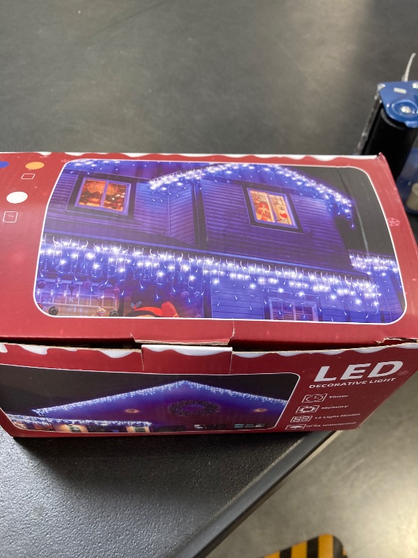 Photo 1 of 810 LED Christmas Lights with 180 Drops, 82ft 12 Modes Blue and White Fairy String Lights with Timer Dimmable, Waterproof Twinkle Lights for Christmas Indoor Outdoor Holiday Wedding Party Eaves Decor