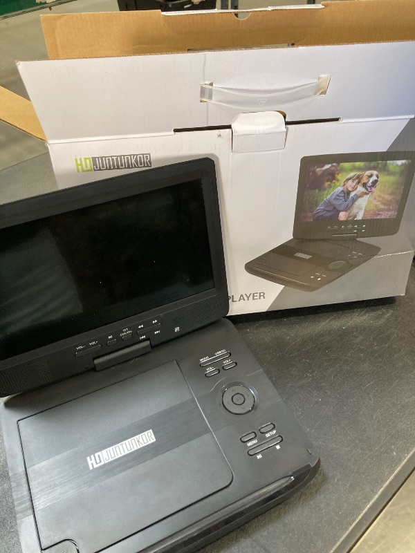 Photo 1 of 12" Portable DVD Player with 5-Hour Rechargeable Battery, 10.1" HD Swivel Display Screen, Support CD/DVD/SD Card/USB, Car Headrest Case, Car Charger, Last Memory Valentines