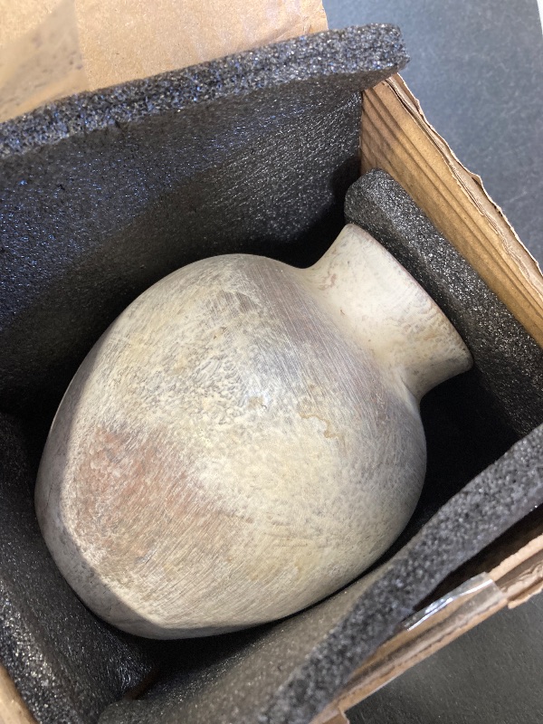 Photo 1 of SIDUCAL Ceramic Decorative Flower Vase | 6 Inch Pottery Rustic Farmhouse | Boho | Whitewashed Terracotta Vase for Home Decor, Table, Living Room, Bathroom, Shelf, Mantel Decoration