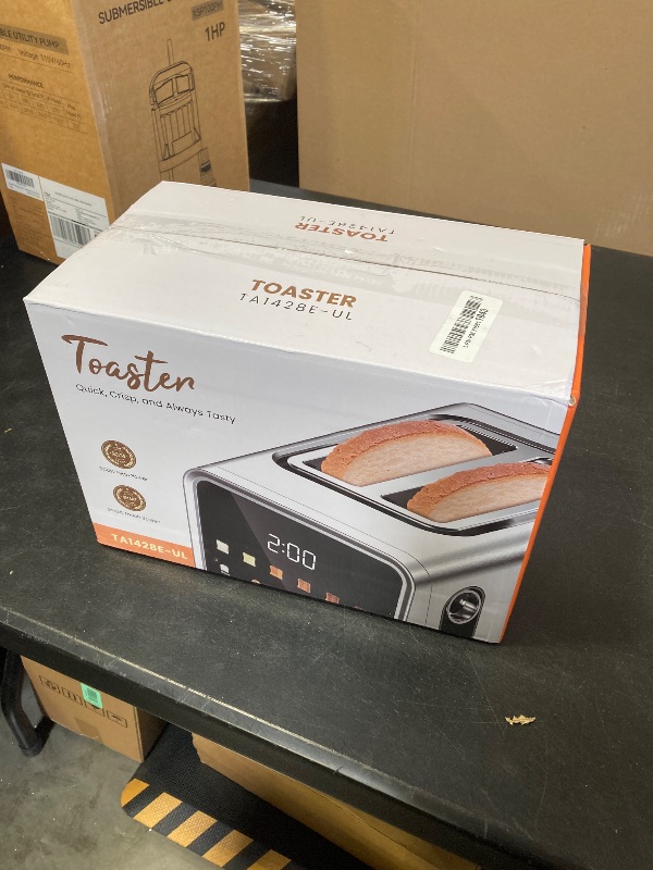 Photo 1 of Touch Screen Toaster 2-Slice with 1.5" Wide Slots & Memory Recall | 900W Stainless Steel Smart Digital Toasters | 6 Shade Settings for Bagels & Thick Bread