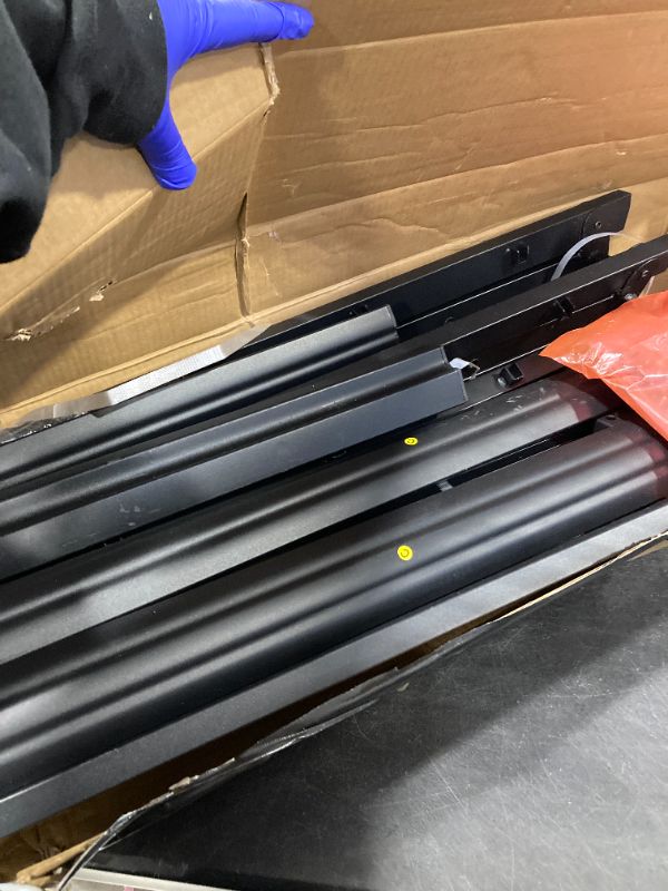 Photo 1 of ***MISSING PARTS*** Likelalaso 24 Inch High Queen Bed Frame with Rounded Corner, Heavy Duty Metal Bed Frame Queen Size Under-Bed Storage Space, No Box Spring Needed, Noise Free, Easy Assembly, Black