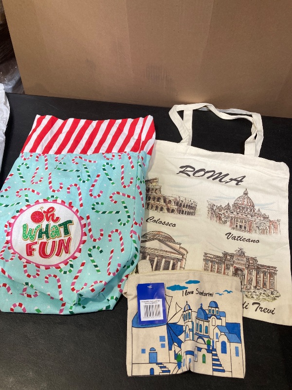 Photo 1 of 3 PACK- TOTE, POUCH, AND CHRISTMAS TOTE