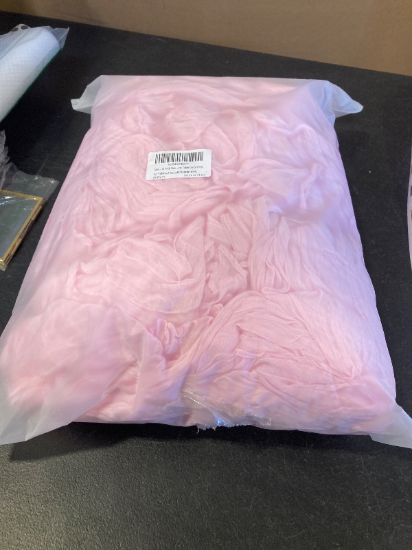 Photo 1 of 12 Pack Pink Cheesecloth Table Runner 10ft Boho Gauze Fabric Cheese Cloth Table Runner 35 x 120 Inch Rustic Sheer Runner for Romantic Wedding Decor Baby Shower Party Table Centerpiece Decoration