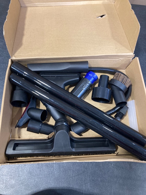 Photo 1 of 14Pcs Universal Vacuum Attachment Professional Shop Vac Accessories Wet Dry Vacuum Hose Adapter with Hair Brush Extension Wand Flexible Crevice Tool fit 2 1/2" to 1 1/4" and 1 7/8" to 1" Vacuum Hose