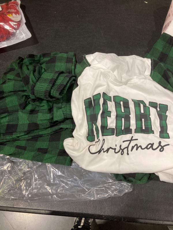 Photo 1 of 2XL-FAYALEQ Christmas Matching Pajamas for Couples Long Sleeve Xmas Plaid Soft Pullover Pjs Set for Men and Women Holiday One Set