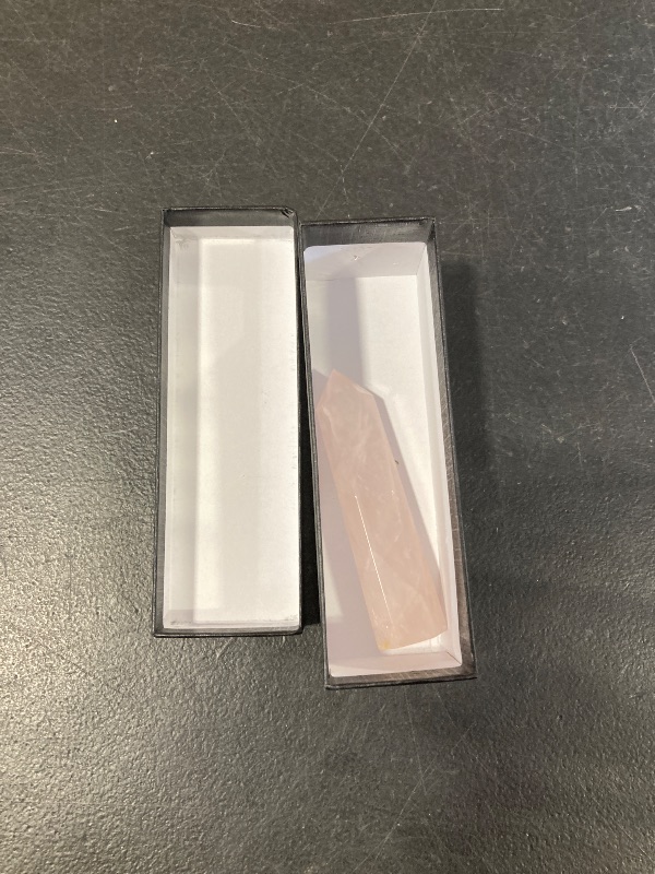 Photo 1 of ***1 PCS ***LAIDANLA Rose Quartz Healing Crystals Wands 3.5-4" Polishing Natural Reiki Energy Wand Stone Hexagonal Point Large Crystal Gemstones for Meditation Therapy Crystal Grid Decoration